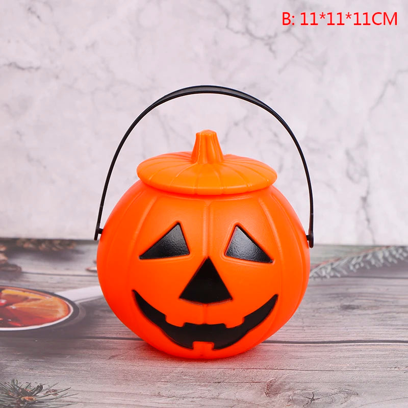Seau et Pots Citrouille d'Halloween Orange