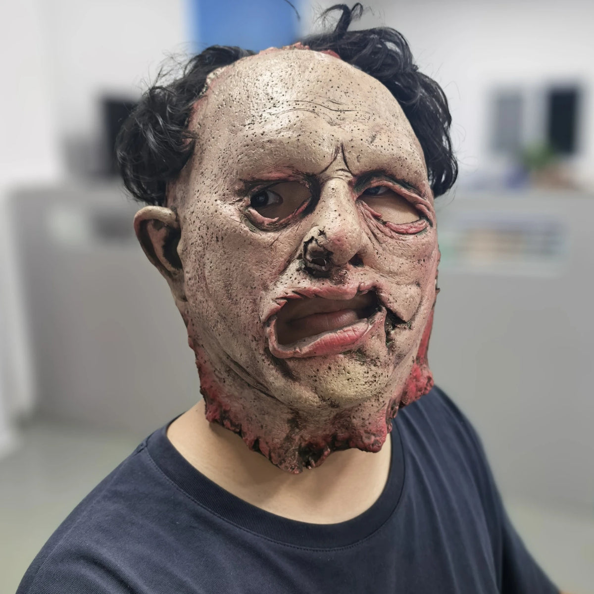 Masque d'Horreur en Latex Visage Écorché Réaliste