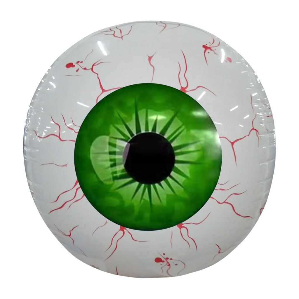 Œil Gonflable d'Halloween Géant à Veines Rouges