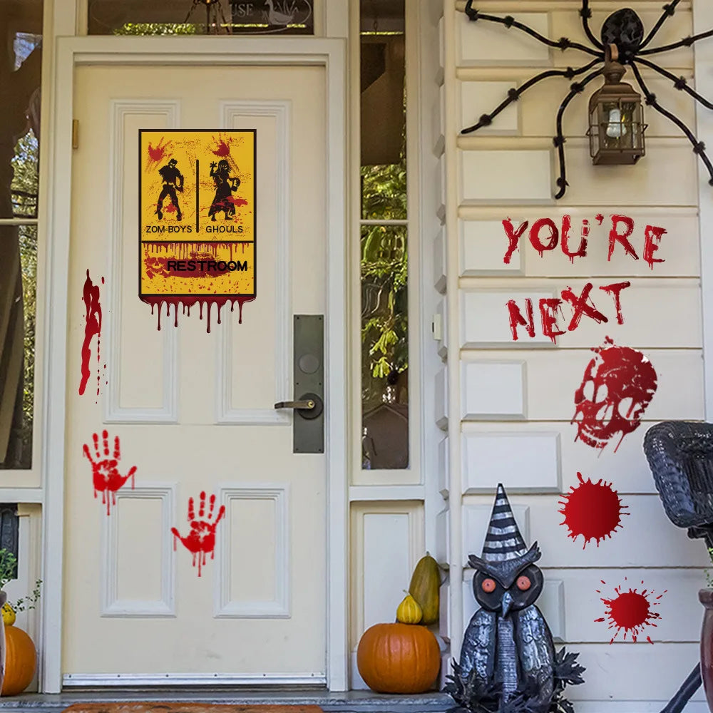 Autocollants d'Halloween Horreur "You're Next" et Mains