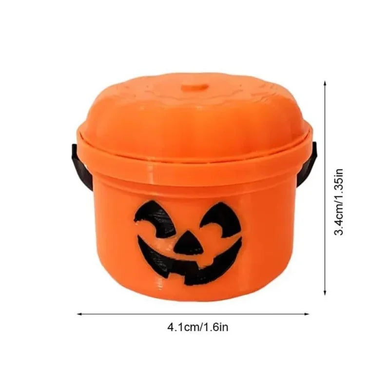 Mini Seau à Bonbons Halloween Citrouille et Fantôme