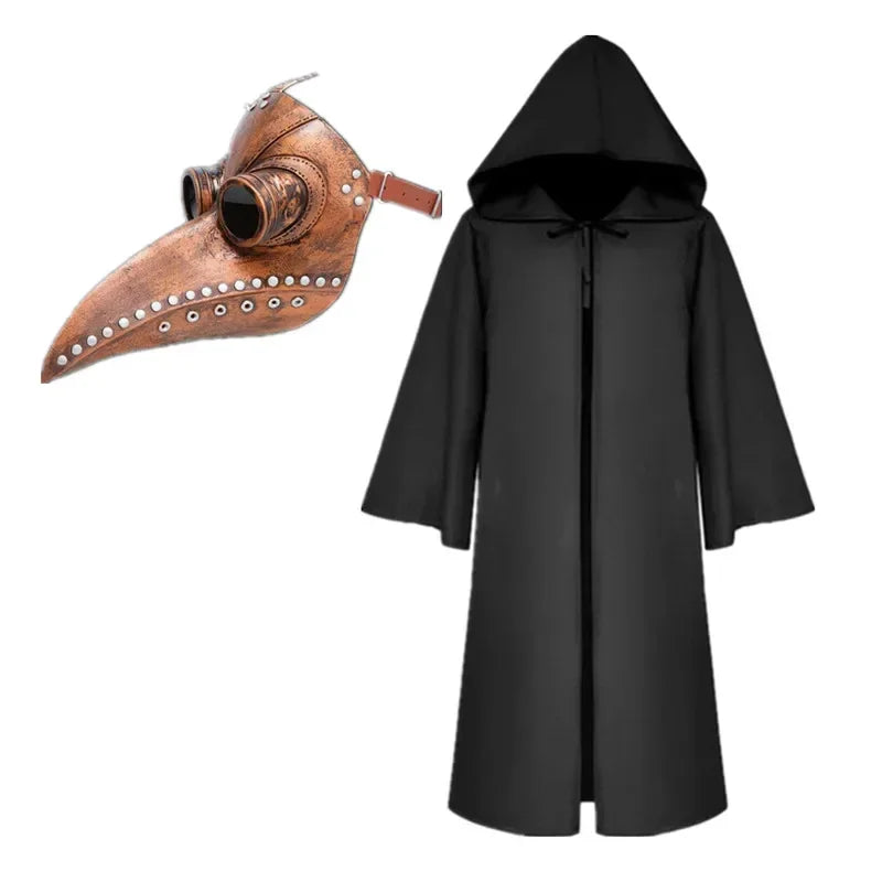 Costume de Médecin de la Peste: Masque Bec et Robe