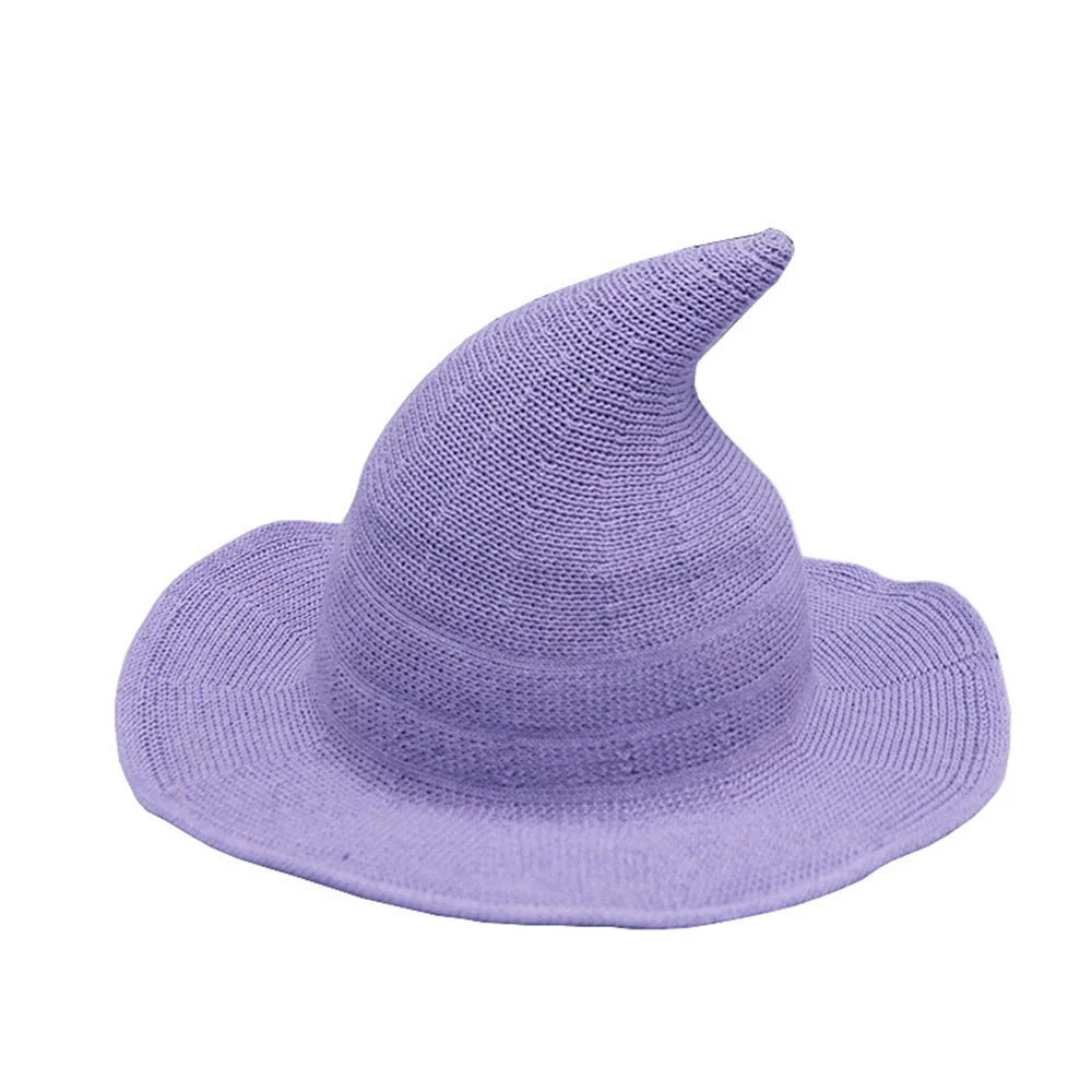 Chapeau de Sorcière en Maille Rouge Bordeaux