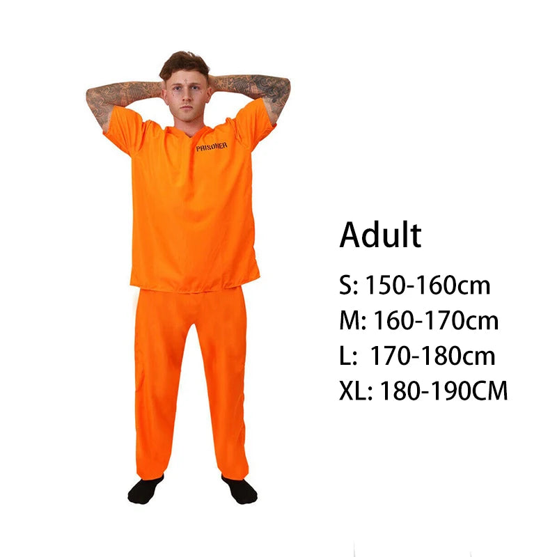 Déguisement de Prisonnier Orange ou Rayé Adulte Enfant