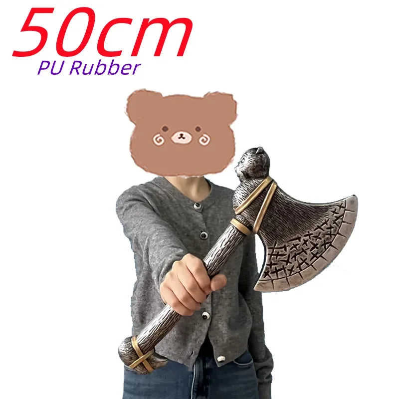 Hache de Costume 57cm en Caoutchouc PU Sanglante