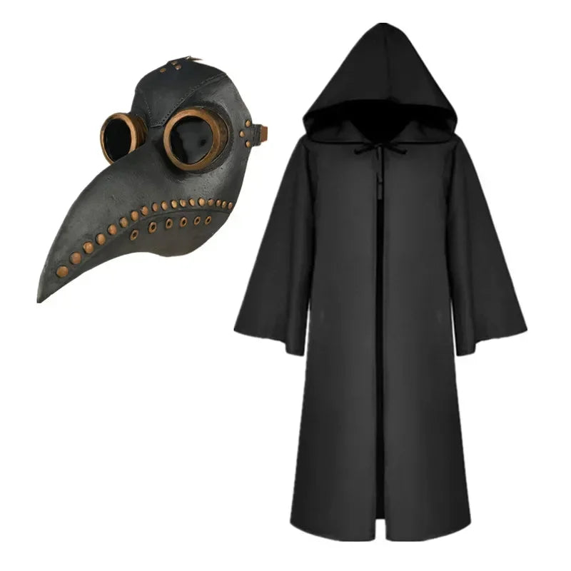 Costume de Médecin de la Peste: Masque Bec et Robe