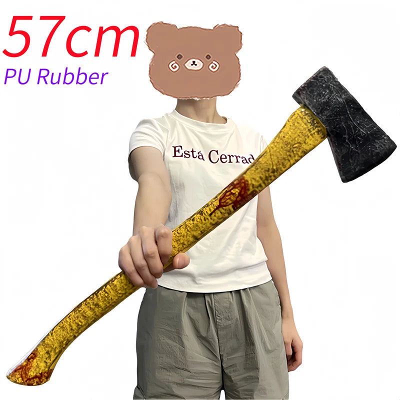 Hache de Costume 57cm en Caoutchouc PU Sanglante