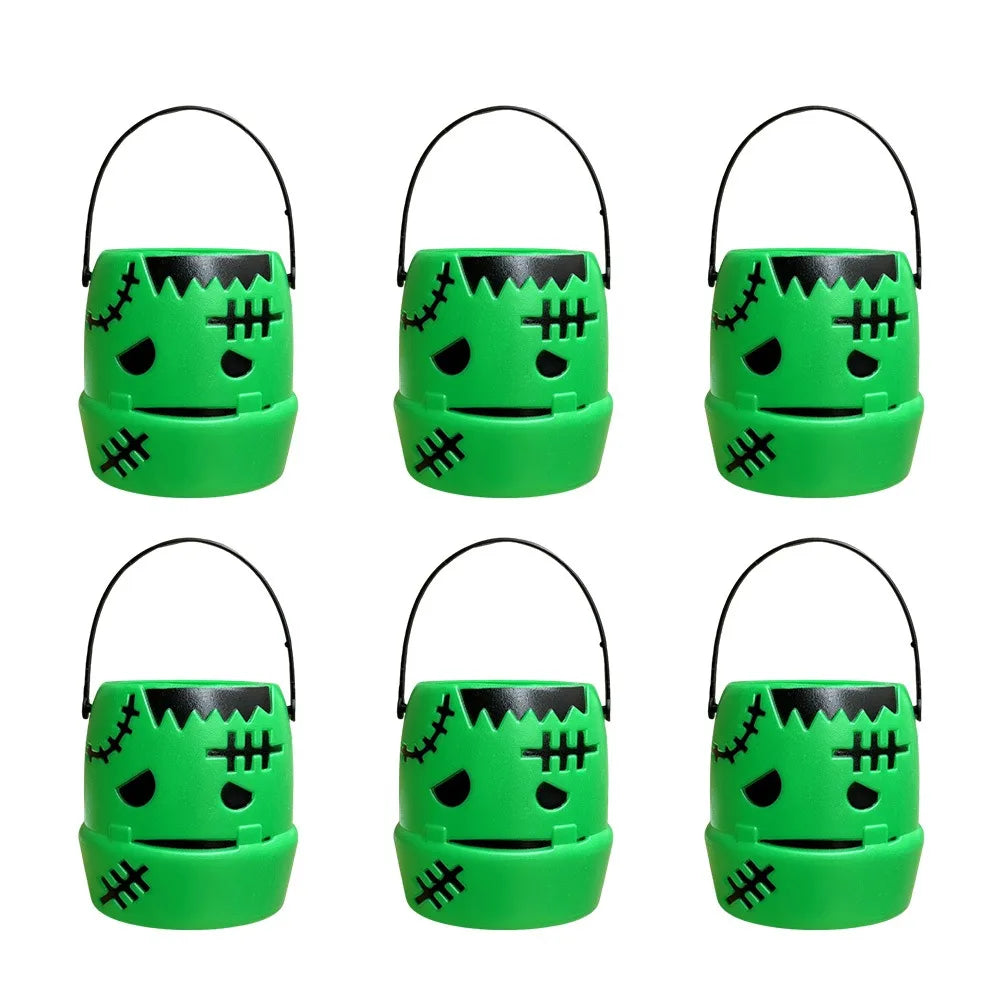 Seaux à Bonbons Halloween en Plastique Assortis
