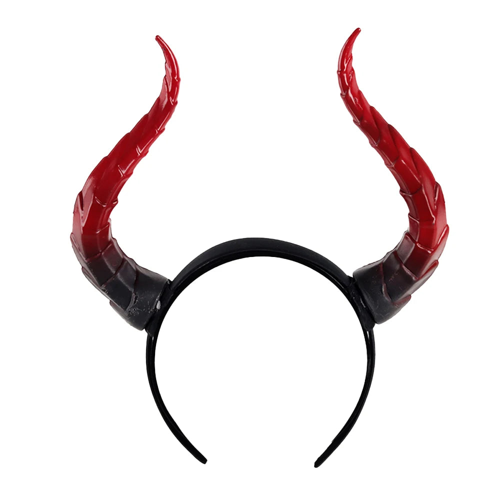 Serre-tête à Cornes de Démon Rouges Dégradées