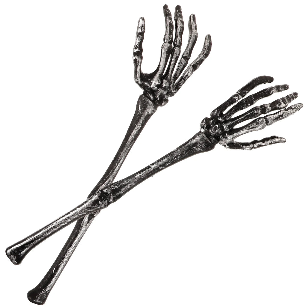 Paire de Bras de Squelette d'Halloween Gris Vieilli