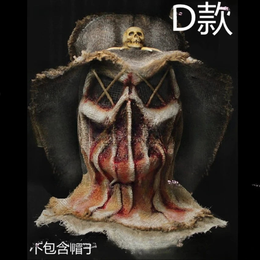 Masque d'Épouvantail Horreur en Toile Brute