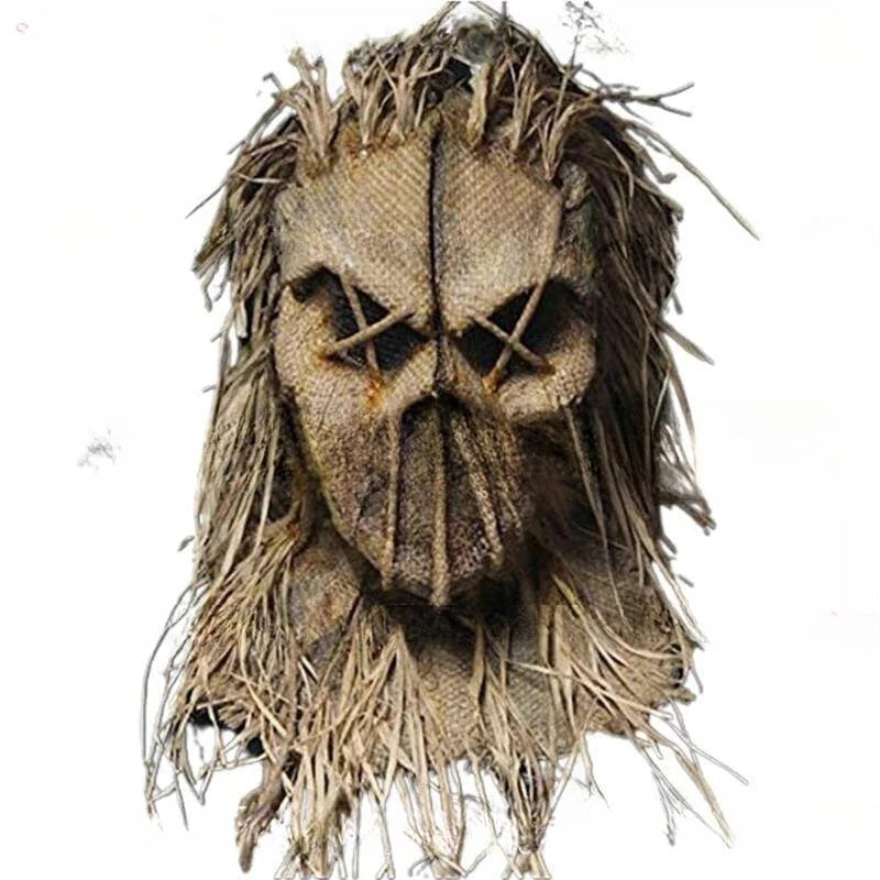 Masque d'Épouvantail Horreur en Toile Brute