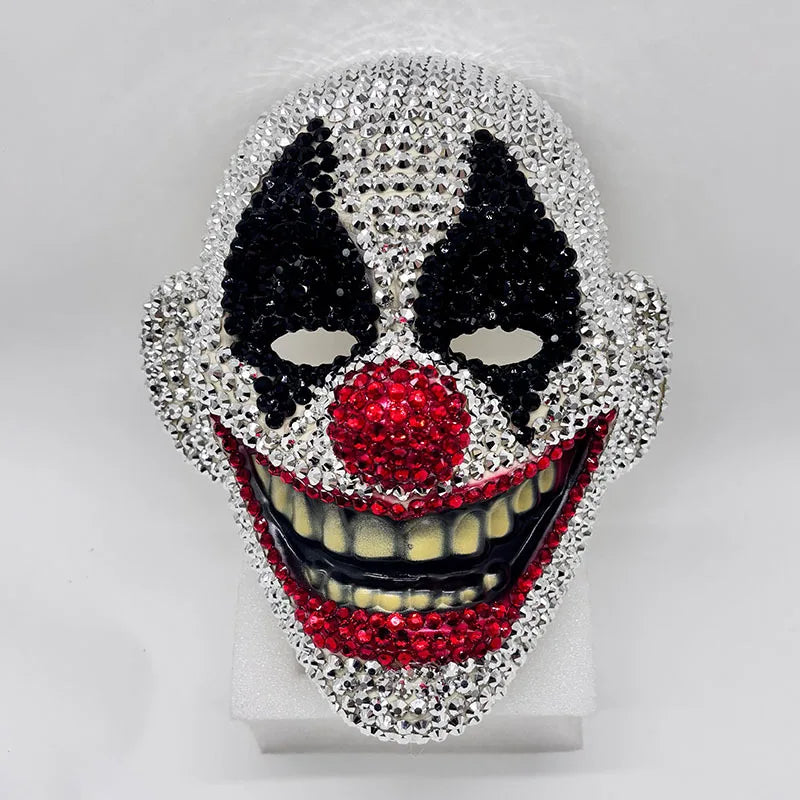 Masque de Clown en Strass Maléfique d'Halloween