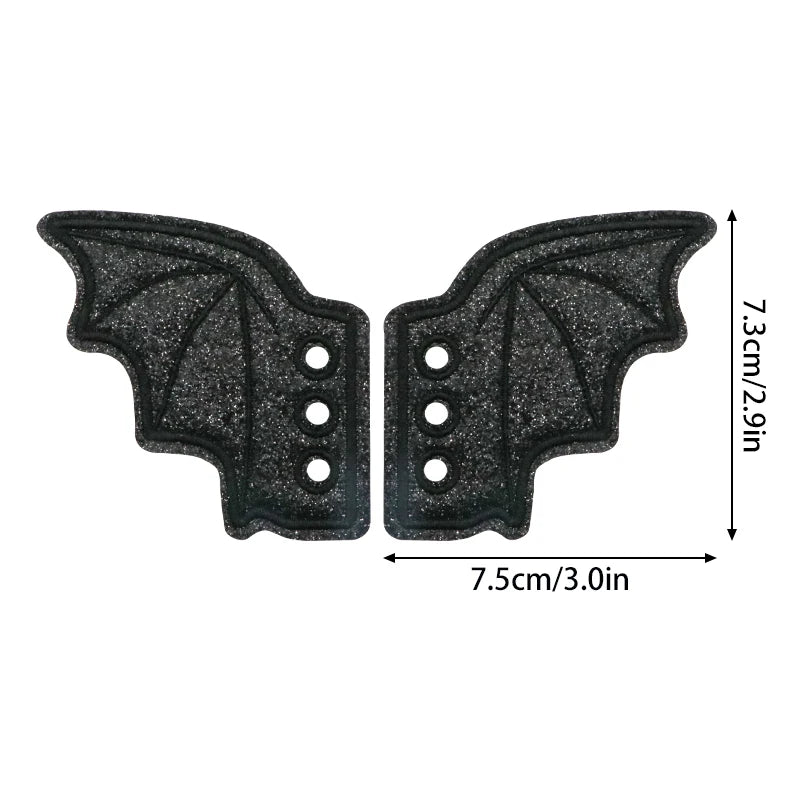 Ailes de Chauve-Souris pour Bottes, Noir Mat ou Scintillant