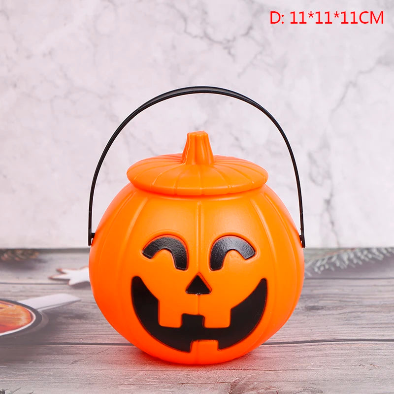 Seau et Pots Citrouille d'Halloween Orange