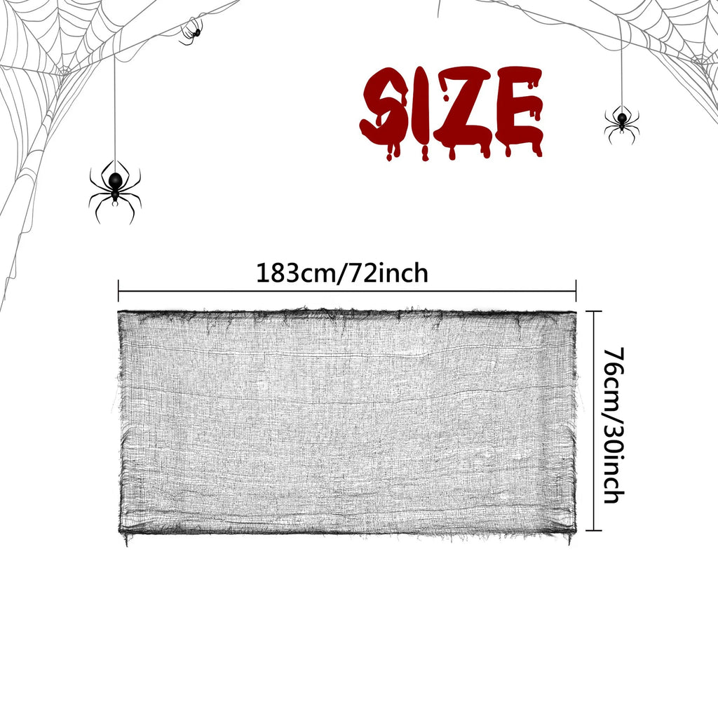 Tissu Hanté Noir Déchiré pour Halloween