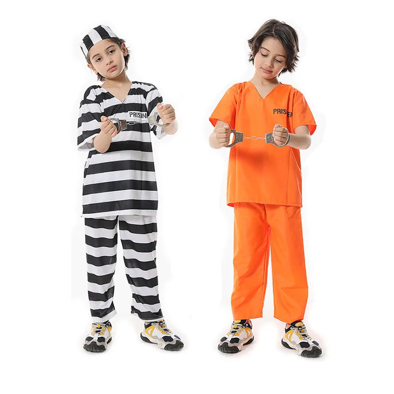 Déguisement de Prisonnier Orange ou Rayé Adulte Enfant