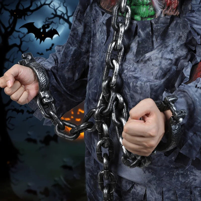 Chaîne de Costume d'Halloween avec Manilles Argent Vieilli