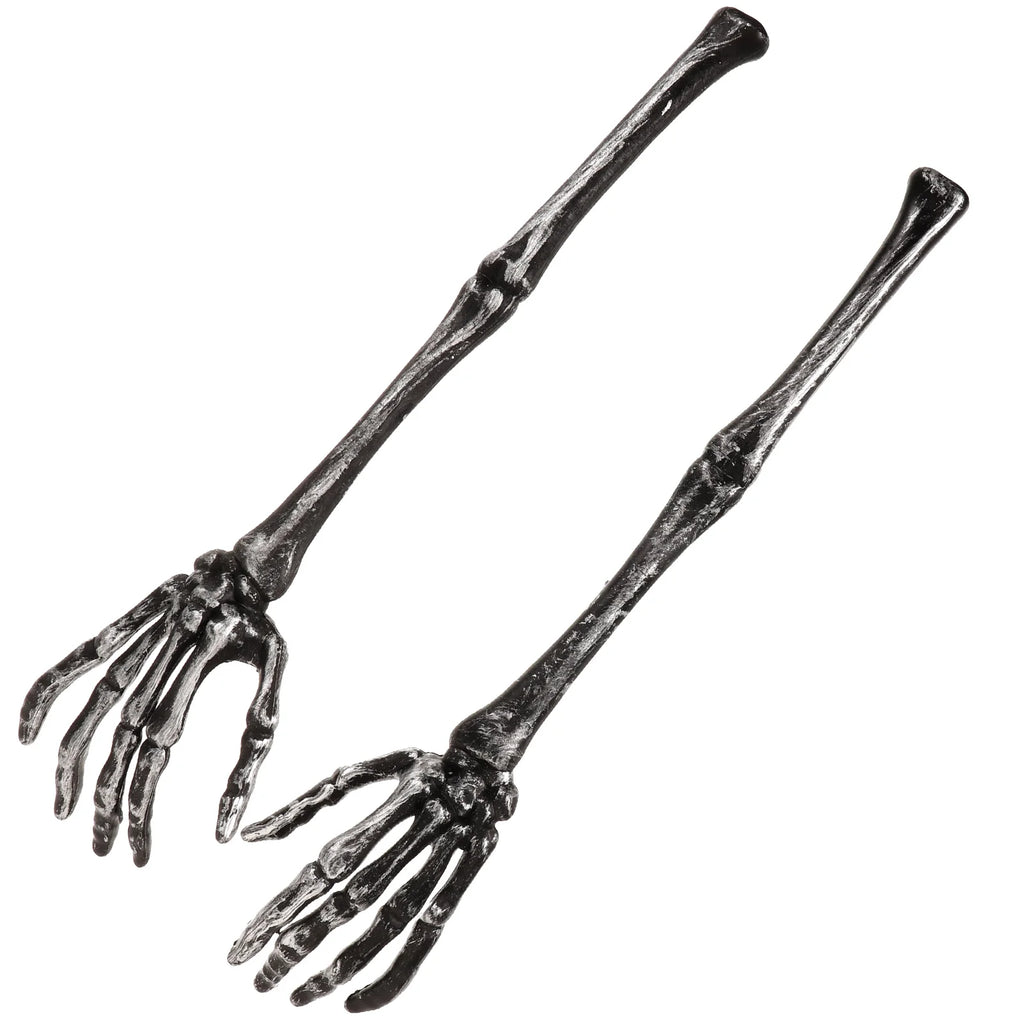 Paire de Bras de Squelette d'Halloween Gris Vieilli
