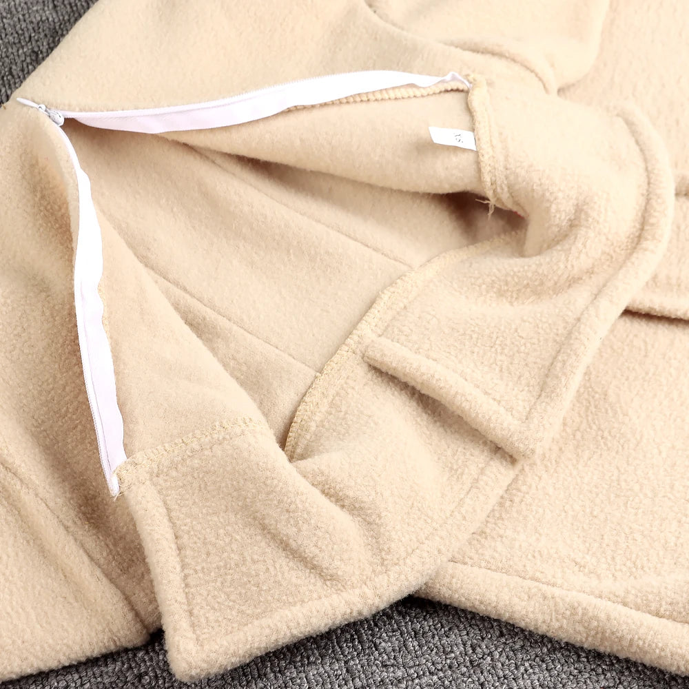 Déguisement Enfant Grogu à Robe Crème et Capuche Peluche