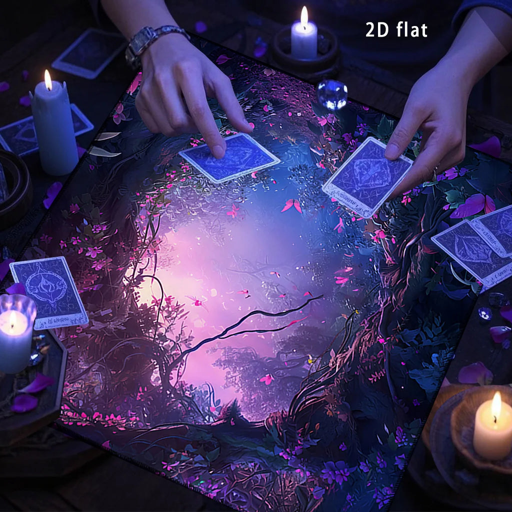 Tapis de Divination Astrologique Noir et Doré