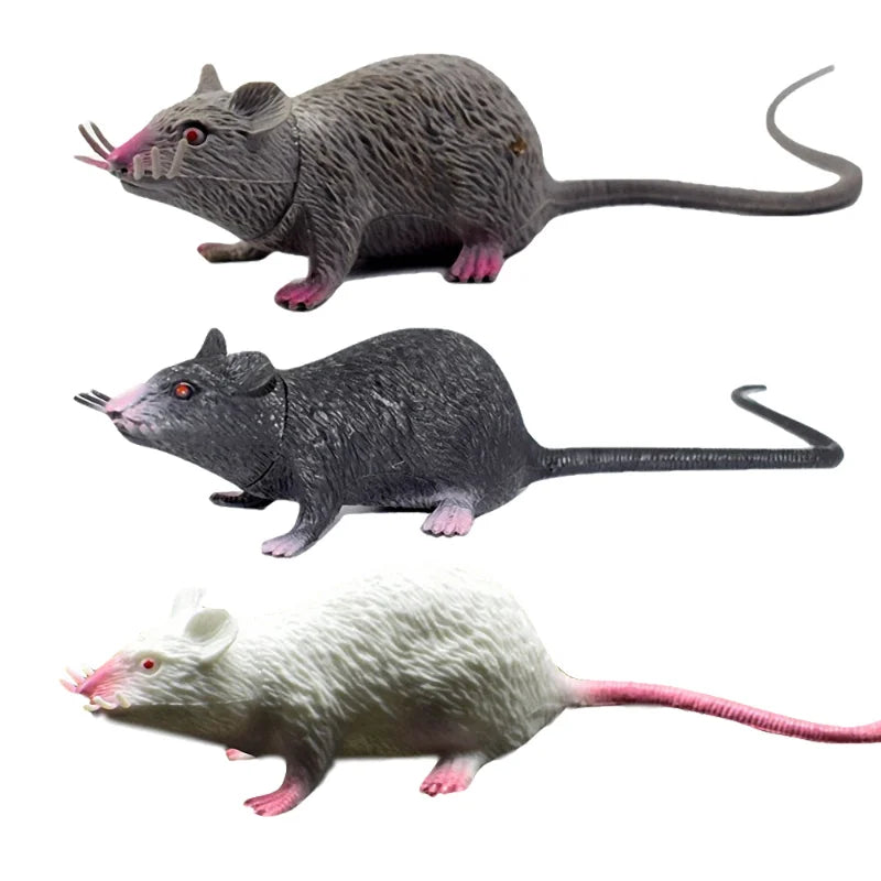 Lot de Faux Rats Réalistes en Caoutchouc