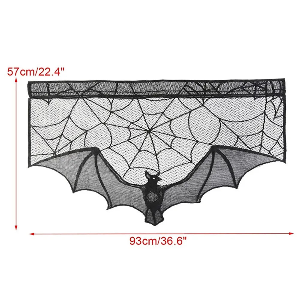 Abat-jour Halloween en Dentelle Noire Toile d'Araignée