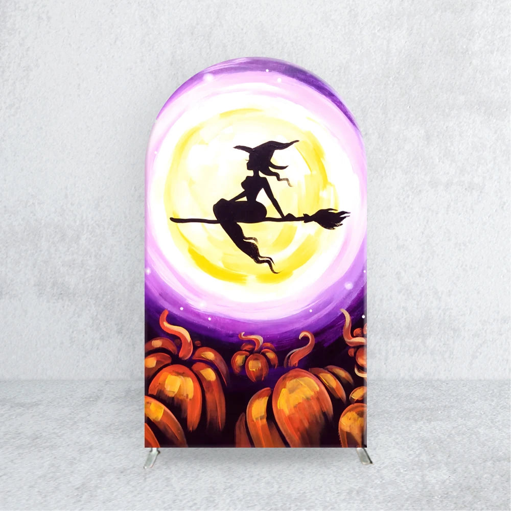 Jeu de 3 Housses Arches Halloween Citrouilles Sorcière