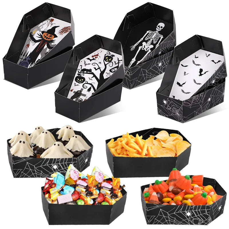 Boîtes à Snacks Cercueil d'Halloween Toile d'Araignée