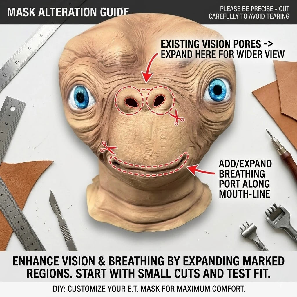 Masque en Latex E.T. aux Yeux Bleus