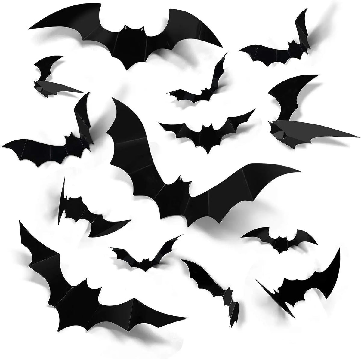 Décorations 3D Chauves-Souris Noires pour Halloween