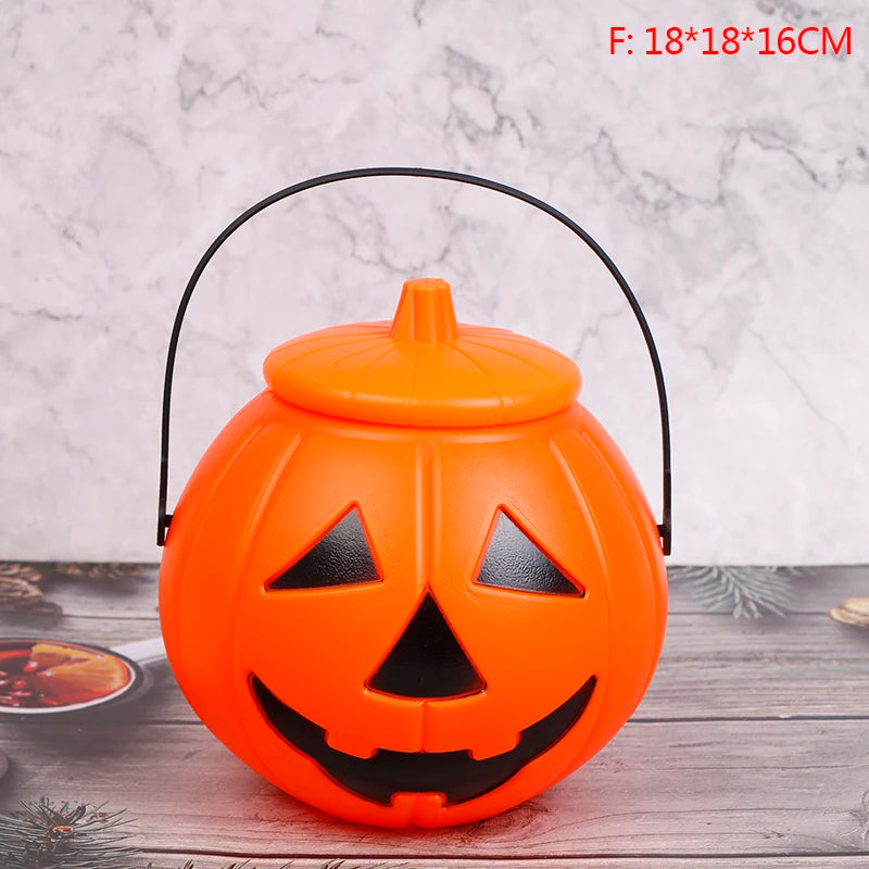Seau et Pots Citrouille d'Halloween Orange