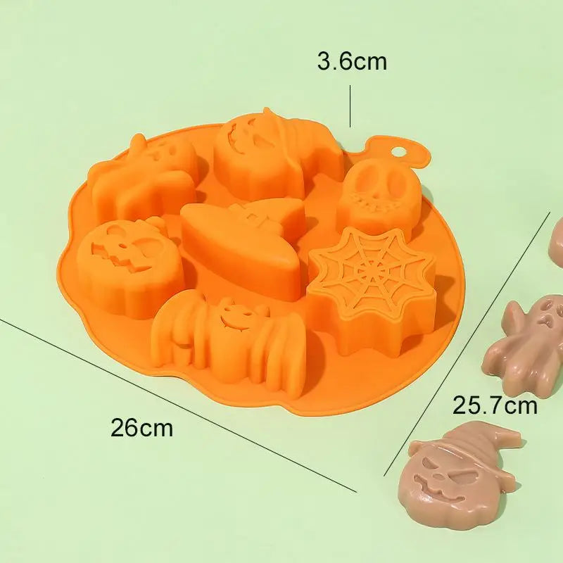 Moule en Silicone d'Halloween à Citrouille et Fantôme