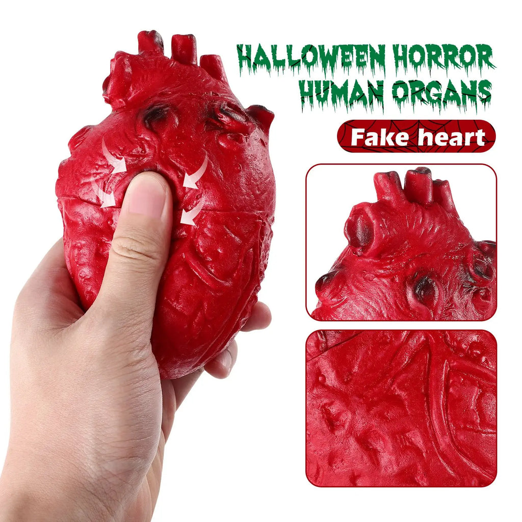 Cœur Humain Réaliste Rouge pour Halloween
