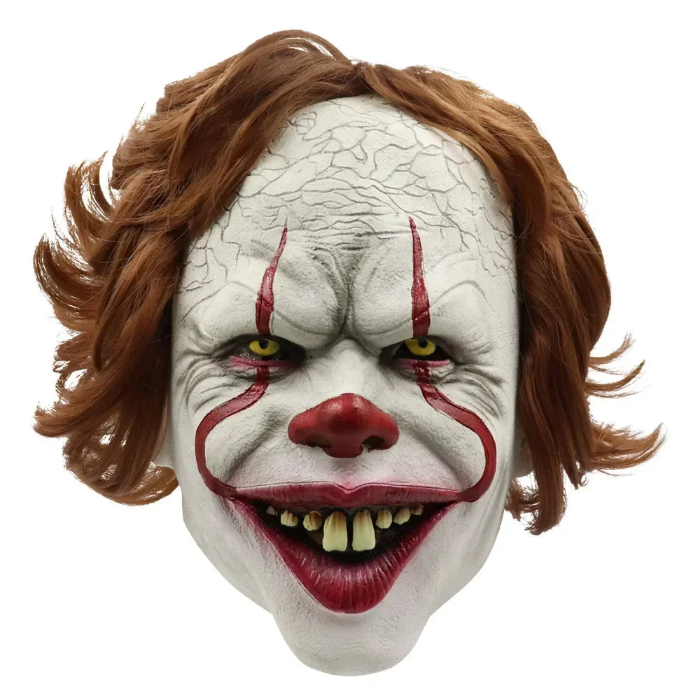 Masque d'Horreur Pennywise avec Cheveux Roux
