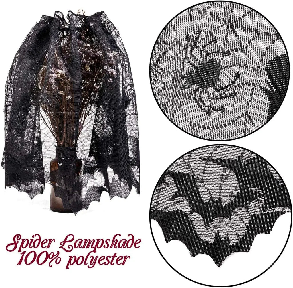 Kit de Décoration Halloween Toiles d'Araignée et Chauves-Souris