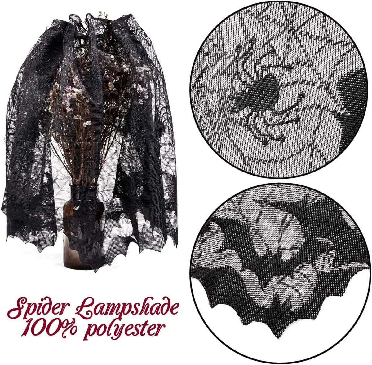 Kit de Décoration Halloween Toiles d'Araignée et Chauves-Souris