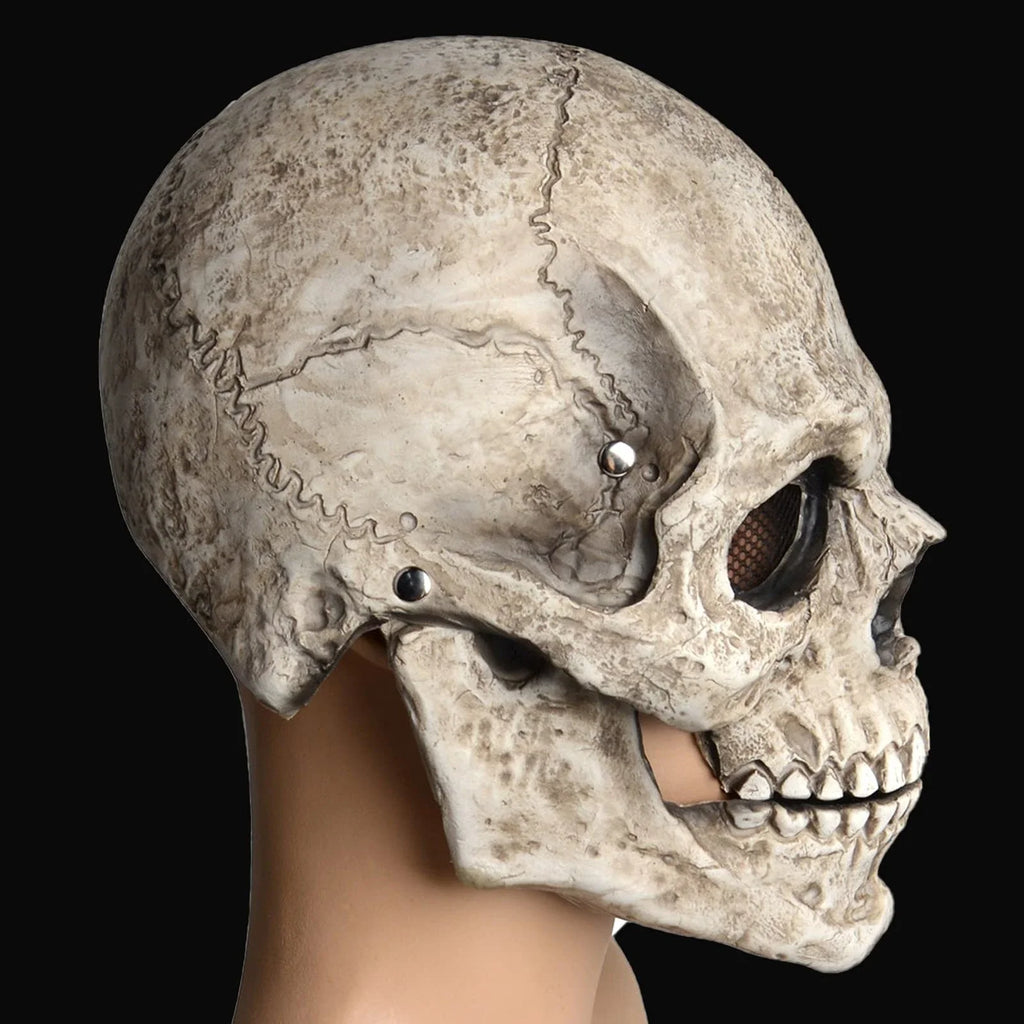 Masque Crâne Réaliste Vieilli aux Rivets