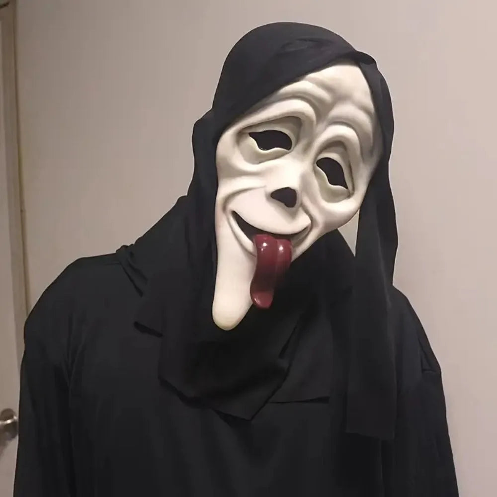 Masque de Fantôme Rigolo avec Langue Pendante