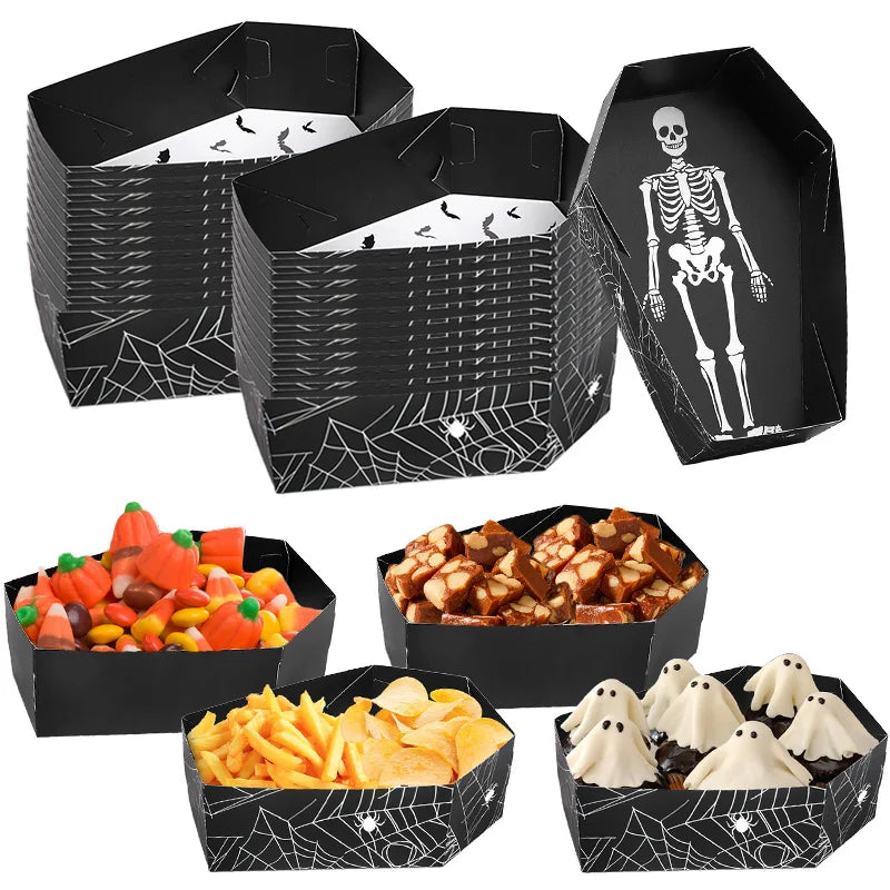 Boîtes à Snacks Cercueil d'Halloween Toile d'Araignée