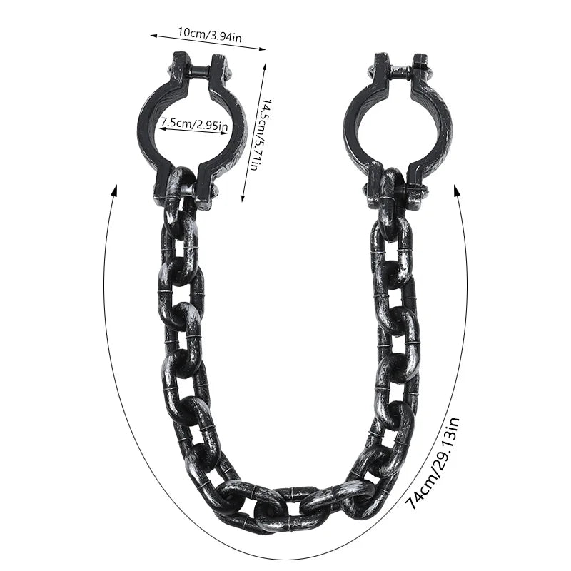 Fausse Chaîne de Prisonnier Vieillie pour Costume