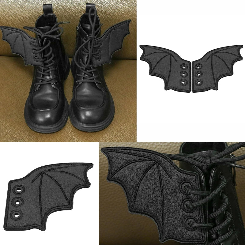 Ailes de Chauve-Souris pour Bottes, Noir Mat ou Scintillant