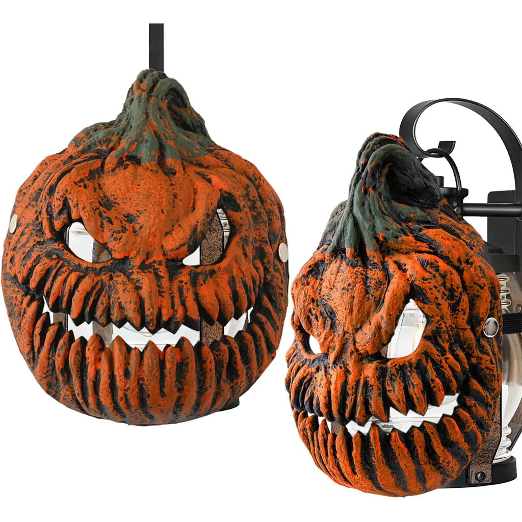 Lanterne Citrouille Grotesque Orange et Verte