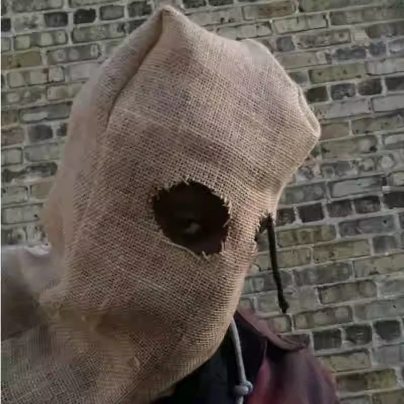 Masque Horreur en Toile de Jute avec Larme Noire
