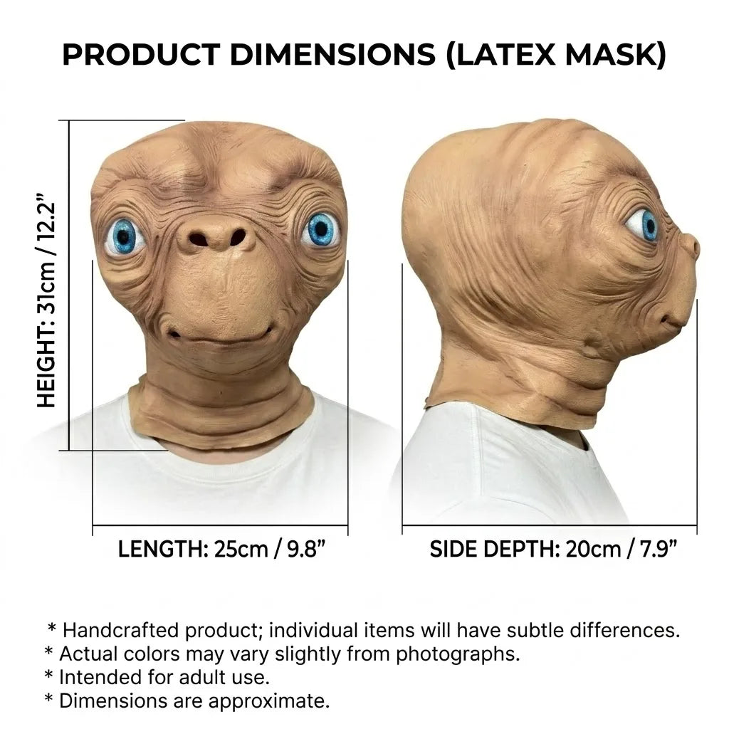 Masque en Latex E.T. aux Yeux Bleus