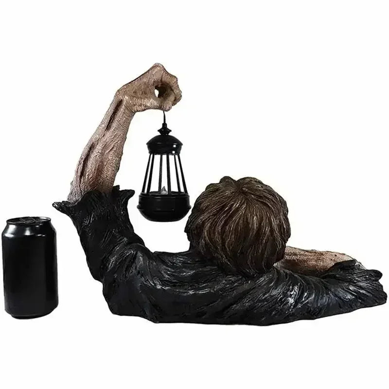 Figurine Zombie Horreur de Jardin avec Lanterne