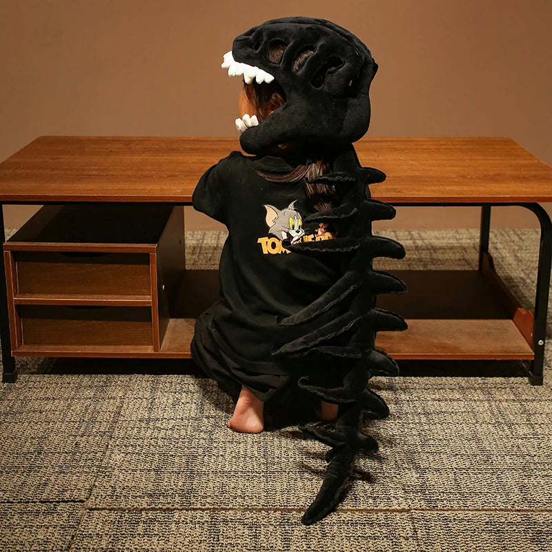 Déguisement en Peluche Crâne Dinosaure et Dos Osseux