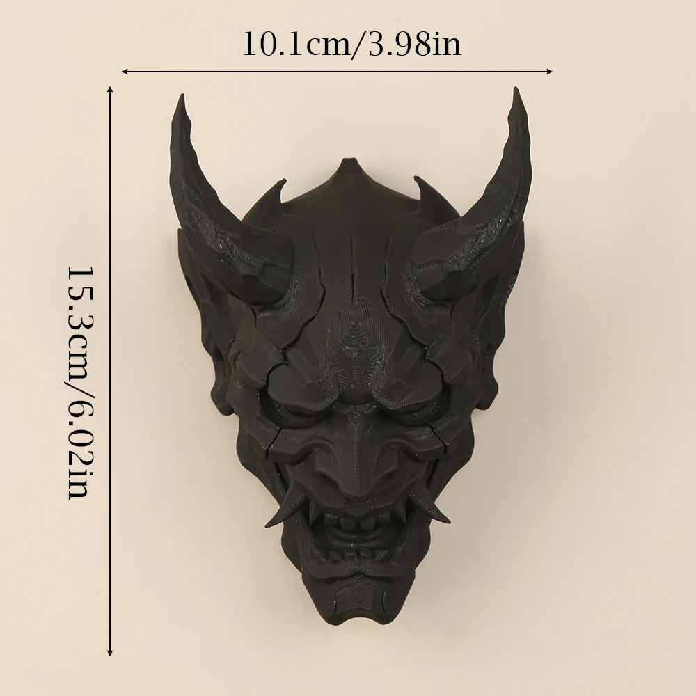 Masque Mural Hannya Noir Mat Décoratif