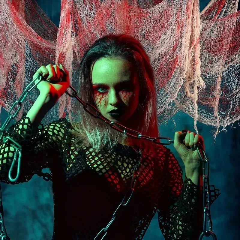 Voile Déchiré Sanglant de 20 Mètres pour Halloween