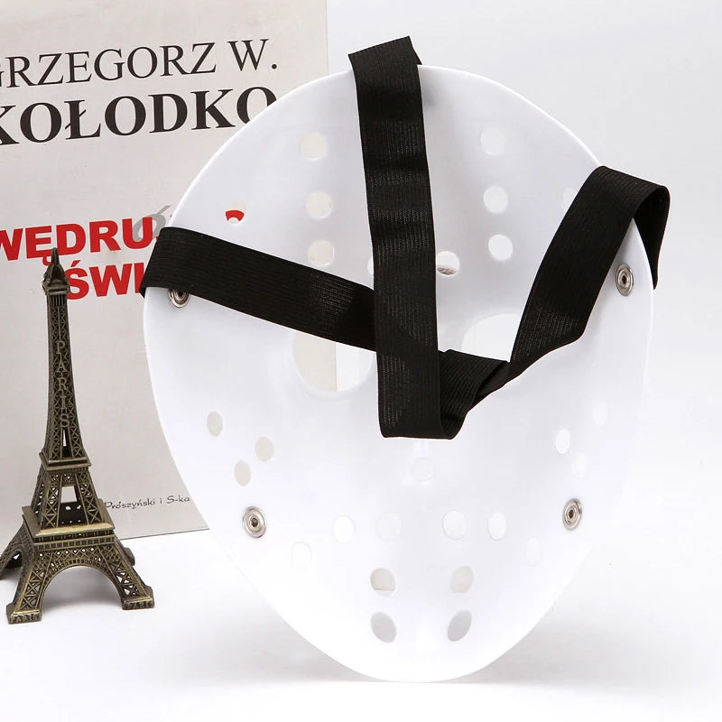 Masque d'Horreur Blanc Perforé Style Hockey